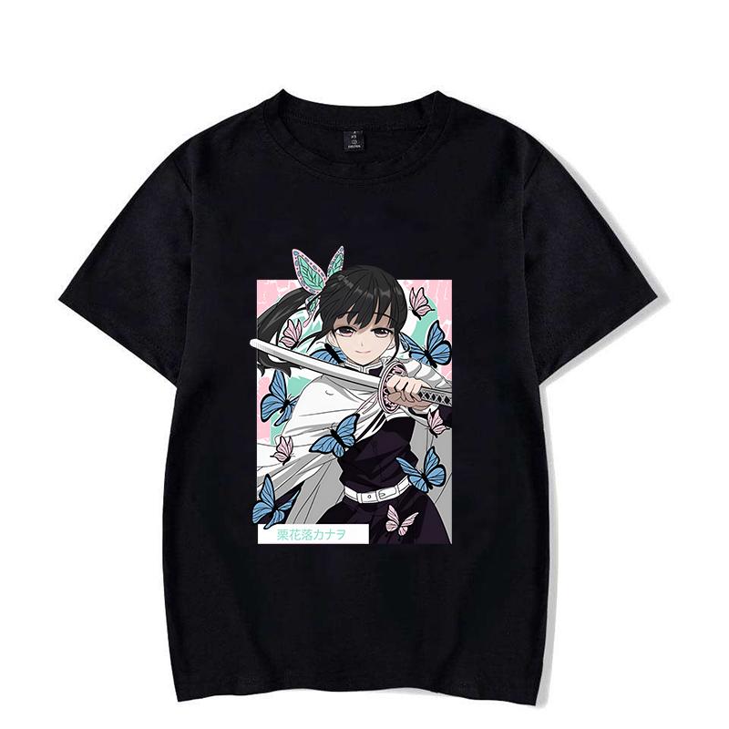 Hot Anime Tsuyuri Kanao Printing T Shirt Men/Women Tops Tees Summer Cool Personality Loose Short Sleeve