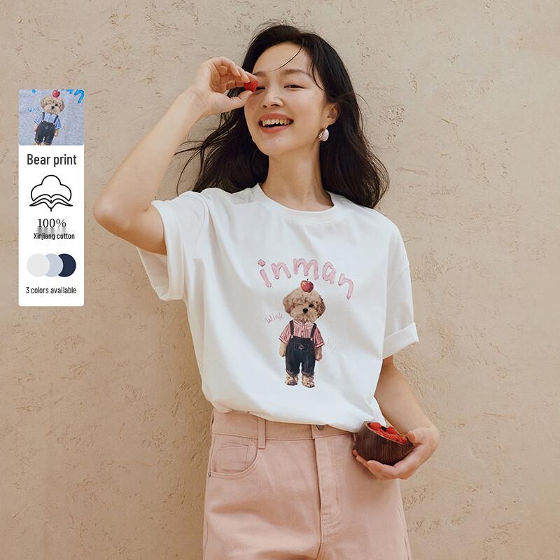 

INMAN Casual Bear Print Short Sleeve T-shirt XL