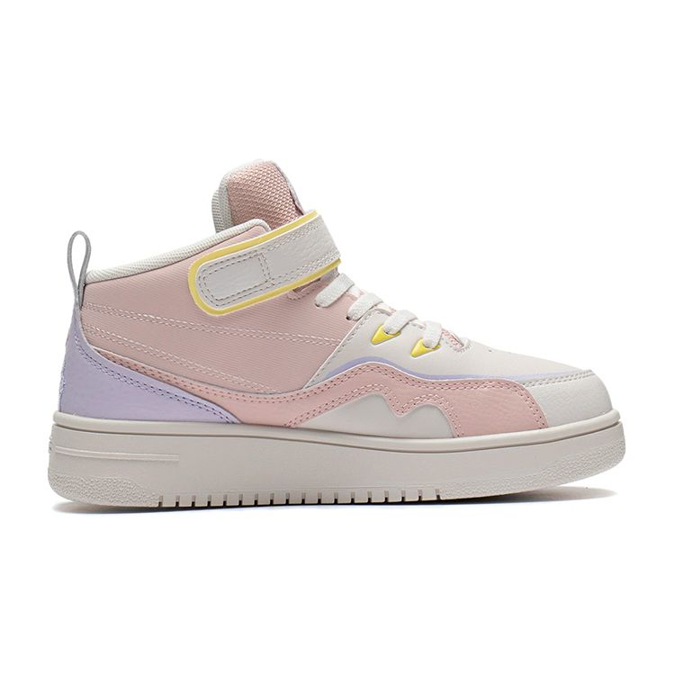 Li Ning Comfortable Mid-Top Sports Casual Shoes Kids Sneakers Pink YKCS154-12