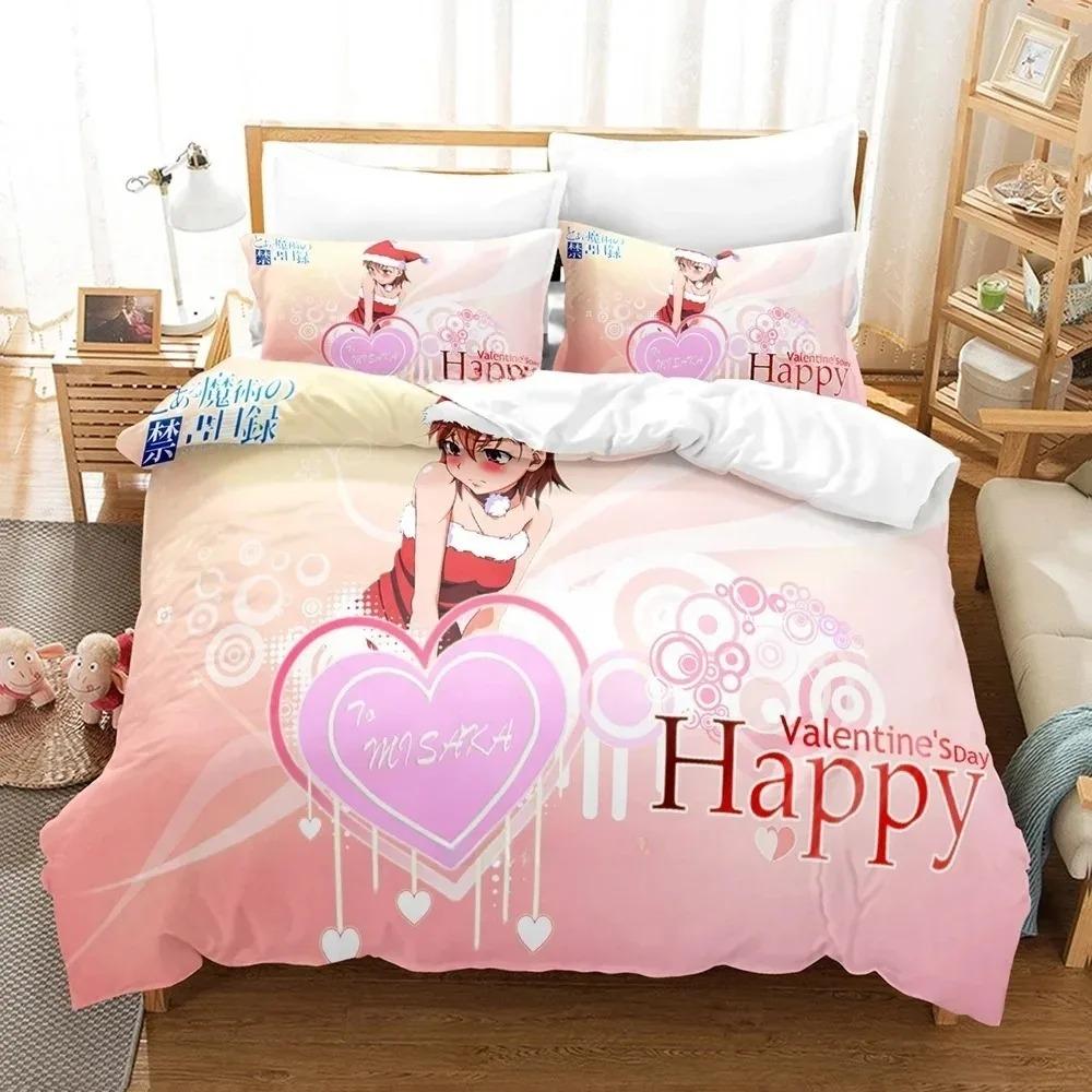 3D Printed Anime A Certain Magical Index Bedding Collection Single Twin Full Queen King Size Bed Collection Adult Kid Bedroom Duvetcover Collections