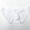 Men Briefs Low Waist U-Convex Wrap Bag Panties Solid Color Ice Silk Smooth Seamless Sexy Underwear Daily Wear