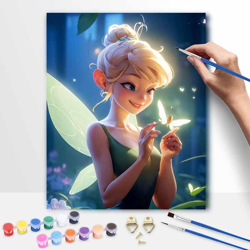Disney Tinker Bell oil painting kit digital painting art handmade diy home room decorations