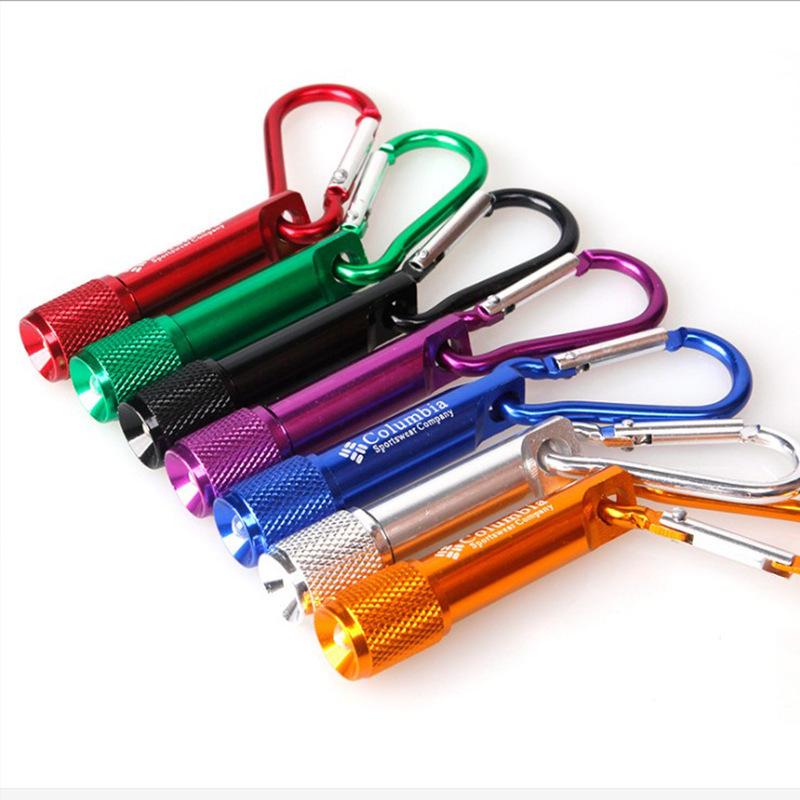 Colombia Mini LED Keychain Flashlight with Custom Logo and Carabiner