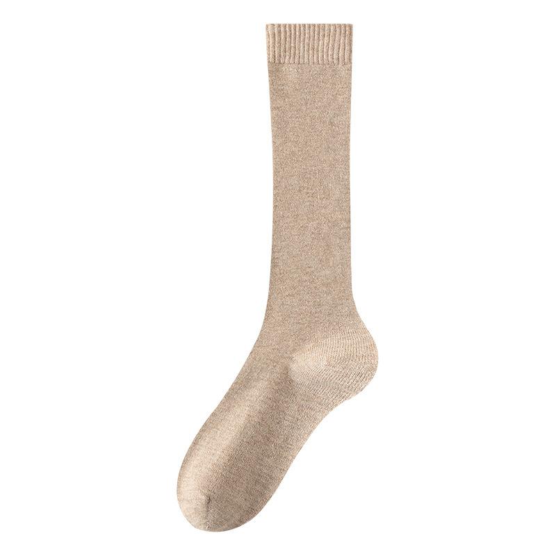 Wool Socks for Women, Thickened with Fleece, Warm and Super Soft, Autumn and Winter Double-needle Boneless Calf Socks