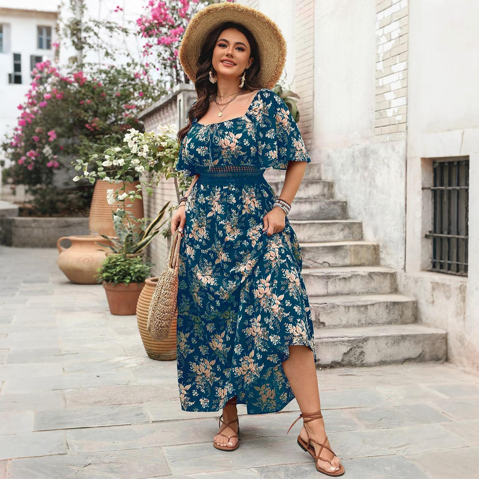 

Женская мода Темперамент Элегантные повседневные платья с завышенной талией XL