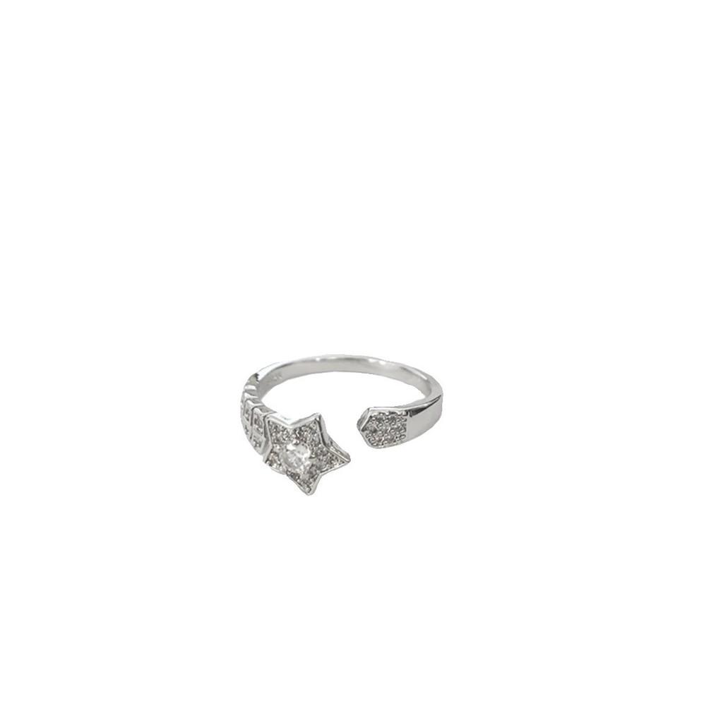 Süßer und niedlicher verstellbarer Zirkon-Sternring für Damen Stylischer Schmuck für den Alltag