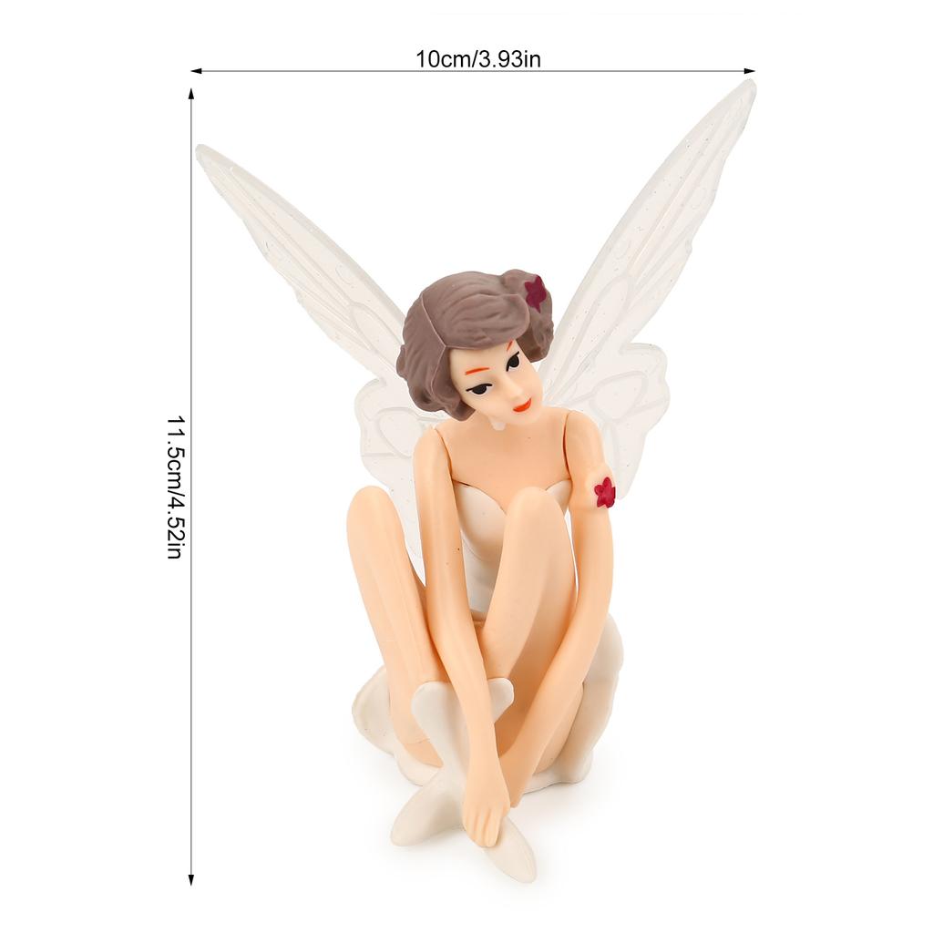 3Pcs DIY Fairy Garden Decor White Miniature Statue Cake Topper Ornament for Home Party Wedding Decoration