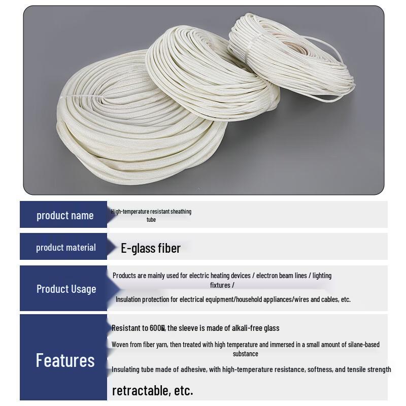 Fiberglass High-Temp Wire Insulation Sleeve