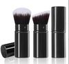 Portable Retractable Makeup Brush - Multifunctional, Dustproof, Blush & Powder Beauty Tool.