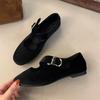 Fashion IPPEUM Women Mary Janes Shoes Ballet Flats Buckle Red Dress Ballerinas Zapatos Mujer