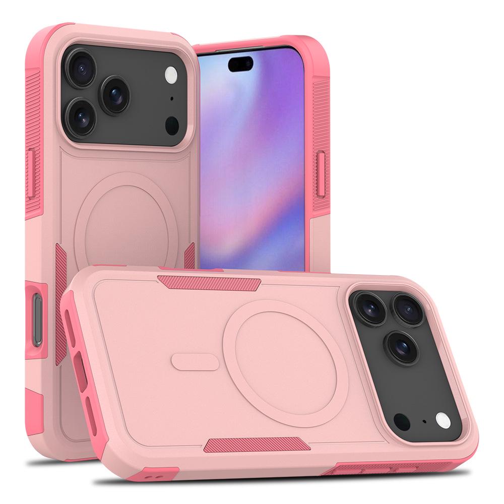 Custodia per telefono Apple 17 Pro Max a prova di caduta di grado militare a doppio strato