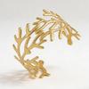 European & American Coral Branch Hammered Texture Wide Cuff Bracelet - Women's High-End Open Bracelet Jewelry