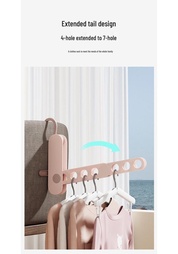 Portable Foldable Multi-Hole Clothes Hanger for Travel and Business Trips