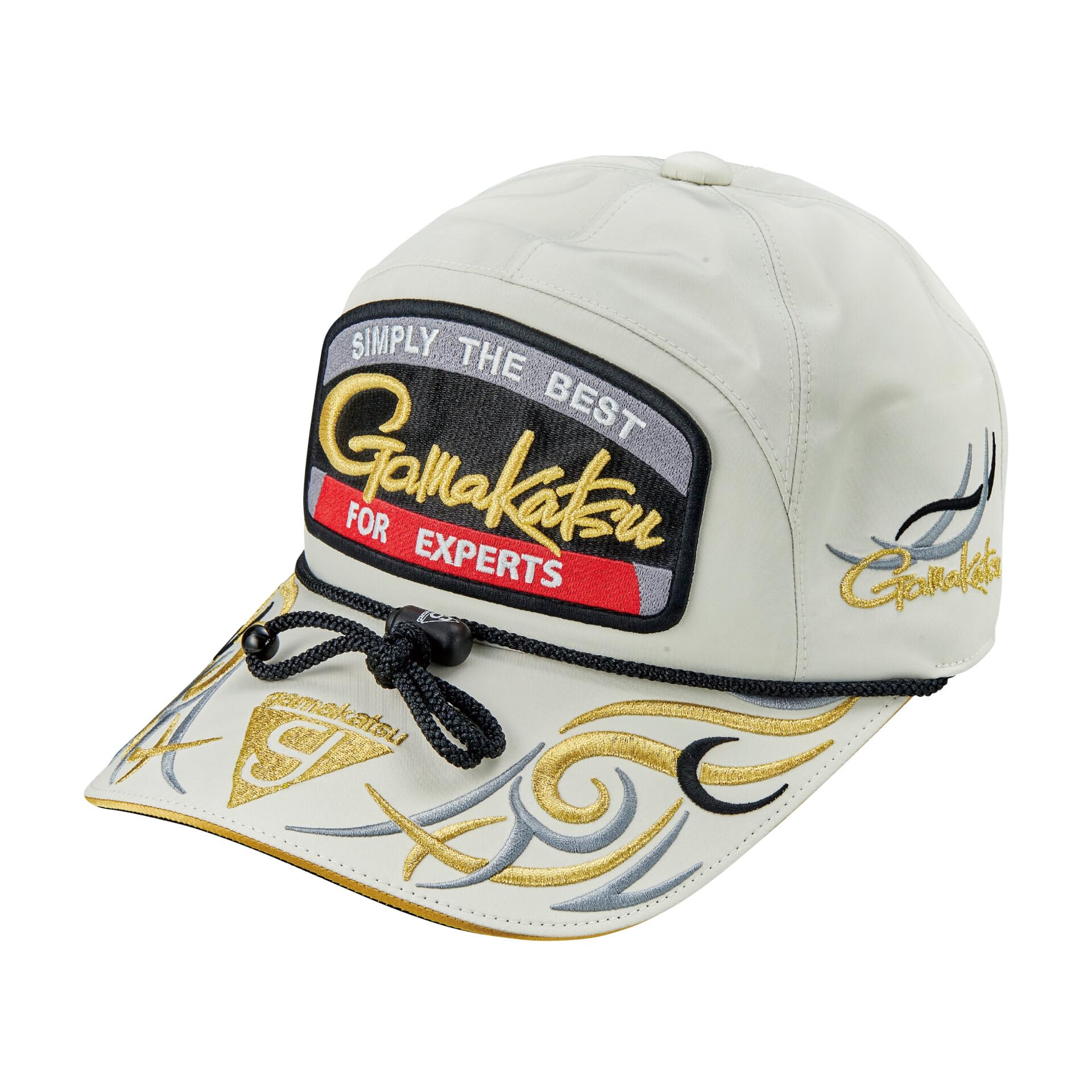 

Gamakatsu Fishing Cap Size GM9112 (Patch) White/Gold, L,
