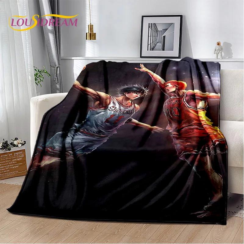 2026 New Cartoon Slam Dunk Anime Basketball Soft Blanket,Soft Throw Blanket for Home Bedroom Bed Sofa Picnic Travel Child Gift