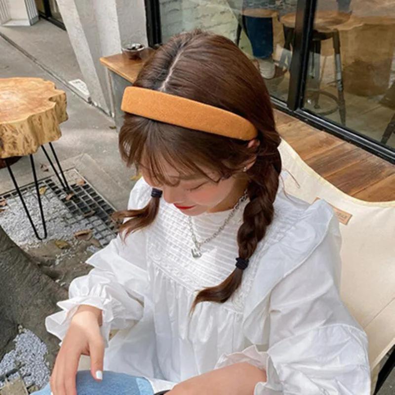 Fashion Vintage Elastic Hair Band Lattice Print Sponge Headband Womens Girl Wide Side Hairband Hair Hoop Female Hair Accessories