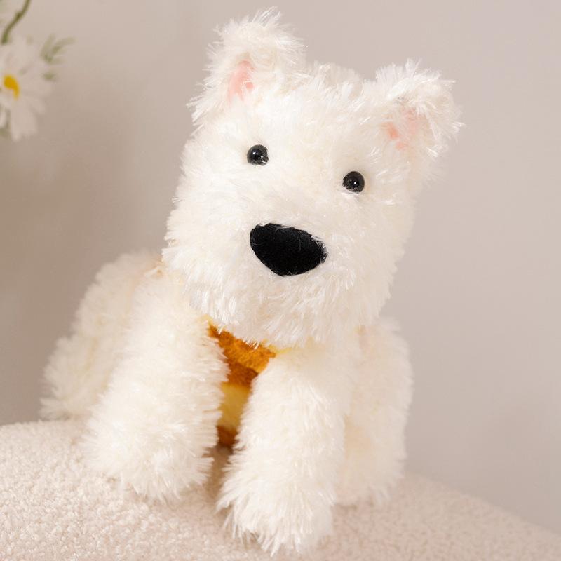 

Cute soft bee dog doll plush toy puppy dog west highland doll children s company soothing rag doll 25cm（0.18kg）
