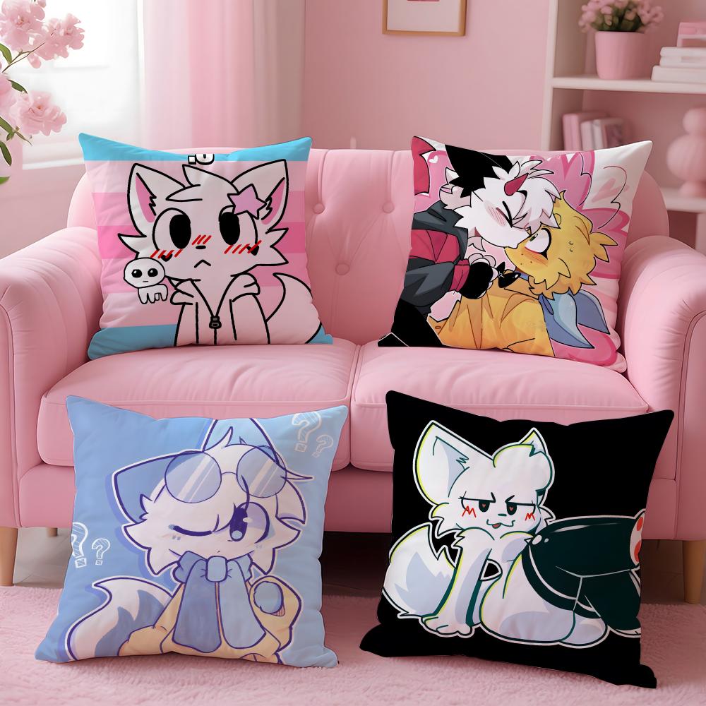 Character BBoykisser Cushion Cover Breathable Linen Pillowcase Summer Odorless EcoFriendly Invisible Zipper Washable