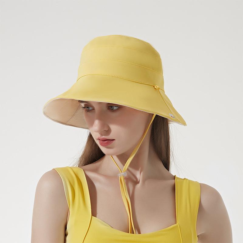 Ice Silk Sun Hat For Women With Wide Brim Uv Protection Summer Fishing Cap Sunshade Accessory