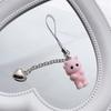 Fashion Flocking Cat Heart Pendant Phone Straps Lanyard Pocket Keychain Strap Backpack Charm Car Key Decoration