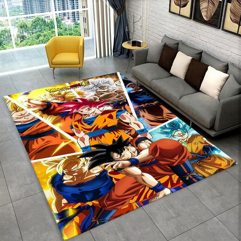 Cartoon D-Dragon Ball Anime Game Carpet Rug for Playroom Bedroom Living Room Sofa Home Decor,kid Area Rug Non-slip Floor Mat