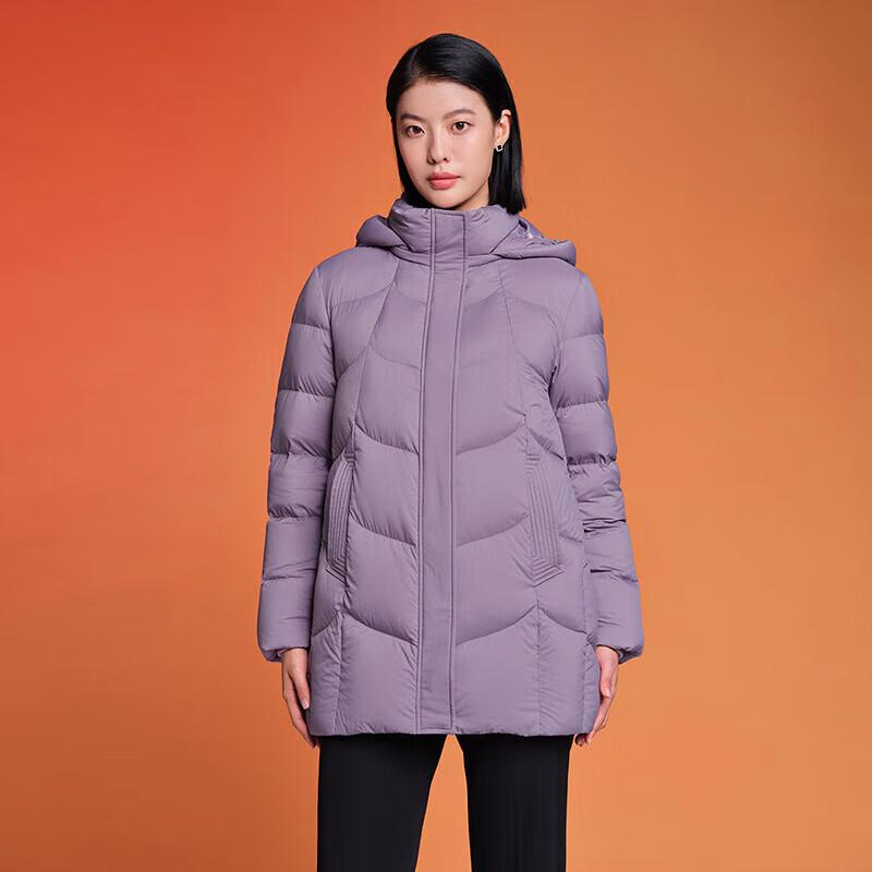 Tanboer Women's Mid-Length Hooded Down Jacket TW236558