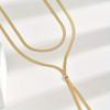 1pc Elegant Y-Shaped Necklace, Simple And Chic Jewelry, Suitable For Daily Wear, All-Year-Round
