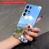 2DFlat Samsung phone case Happy Shiba Inu Amid Blue Flowers and Sky Applicable to Galaxy S22 S23 S24 S25ULTRA S26 A12 A13 A14 A15 A16