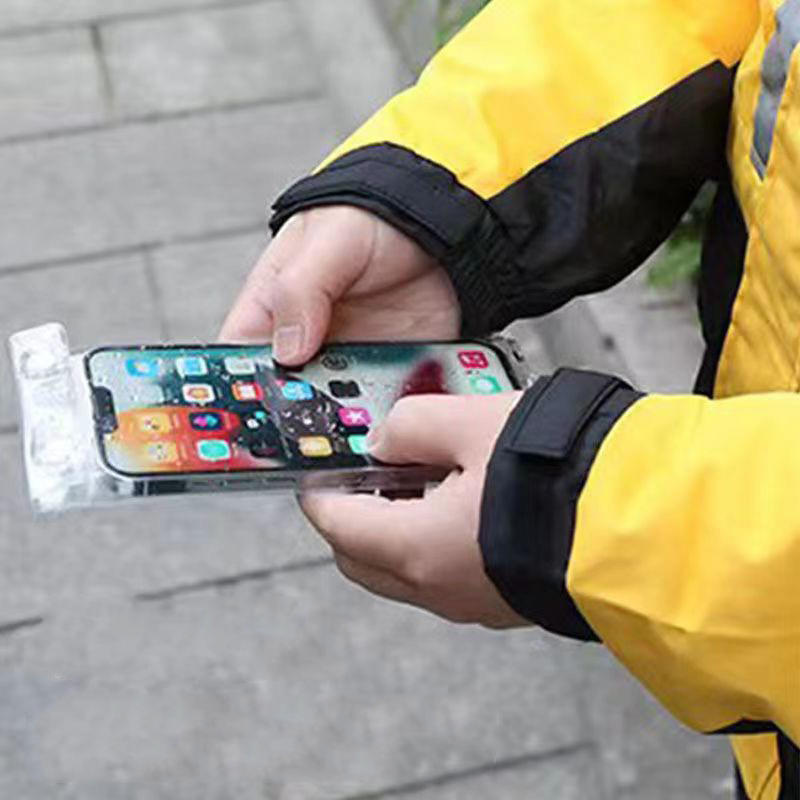 5PCS Outdoor Cycling Phone Bicycle Mount Bags Waterproof Transparent Cell Phone Touchscreen Protection Pouches