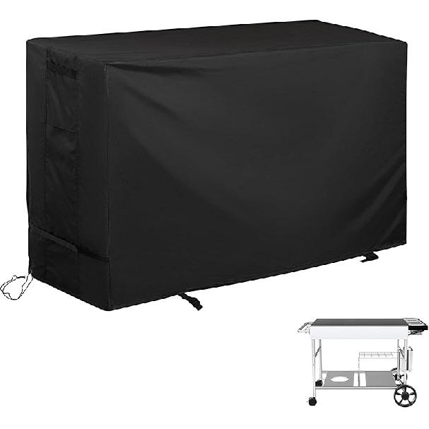 Pizza Oven Table Cover for BBQMall Pizza Oven Table Cart, Outdoor Grill Cart Cover for GRILL FORCE Pizza Oven Stand, Protective Cover for Pizza