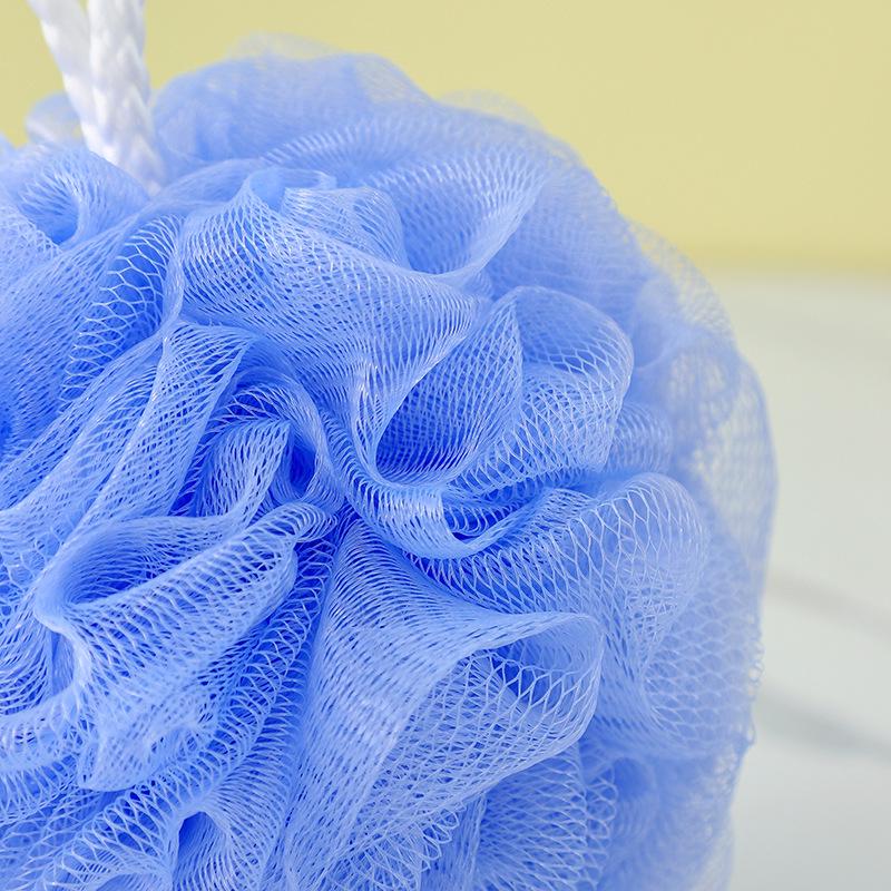 Premium Enlarged Durable Bath Ball - Soft, Solid Color, Non-Dispersing Foaming Net for Effective Back Rubbing and Bathing