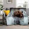 Autumnal Bear Family Scene Blanket Flannel Blanket Throw Blanket Sofa Cover Blanket Soft Premium Blanket Picnic Blanket Tv Blanket Gifts
