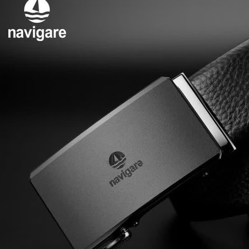 Navigare Men s Genuine Leather Automatic Buckle Belt 115cm