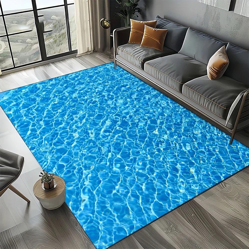 

Seawater Sea Wave Carpet Scenery Rug for Living Room Foot Mat Ocean Style Carpet Bedroom Home Sofa Decoration Non-slip Floor Mat 40x60CM
