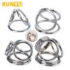 Delay Cock Ring Stainless Steel Ball Stretcher Penis Ring Prolong Cock Ring Metal Scrotum Erotic Sex Toys For Men Gay