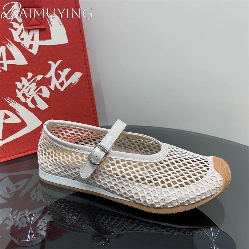 Fashion Women Mesh Casual Sneakers Sport Shoes Woman Flat Sandals 2025 Trend Summer Marie Janes Shoes Comfort Loafers Shallow Sandalias