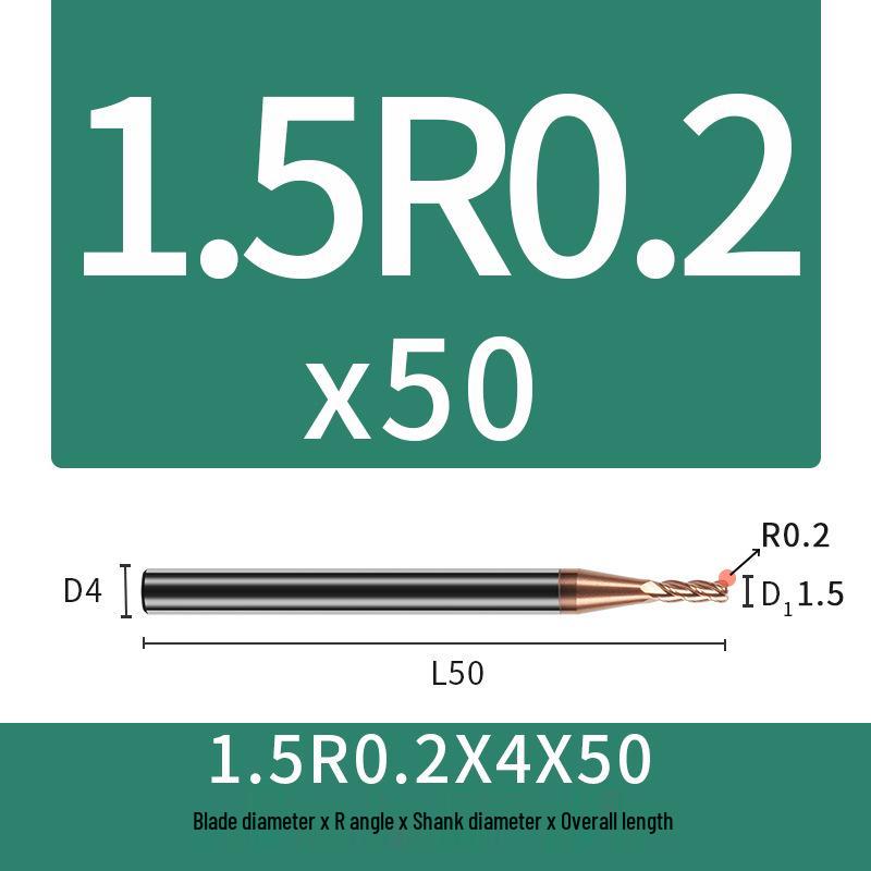 55-Degree Carbide Bull Nose End Mill with Wear-Resistant Coating for CNC Routers