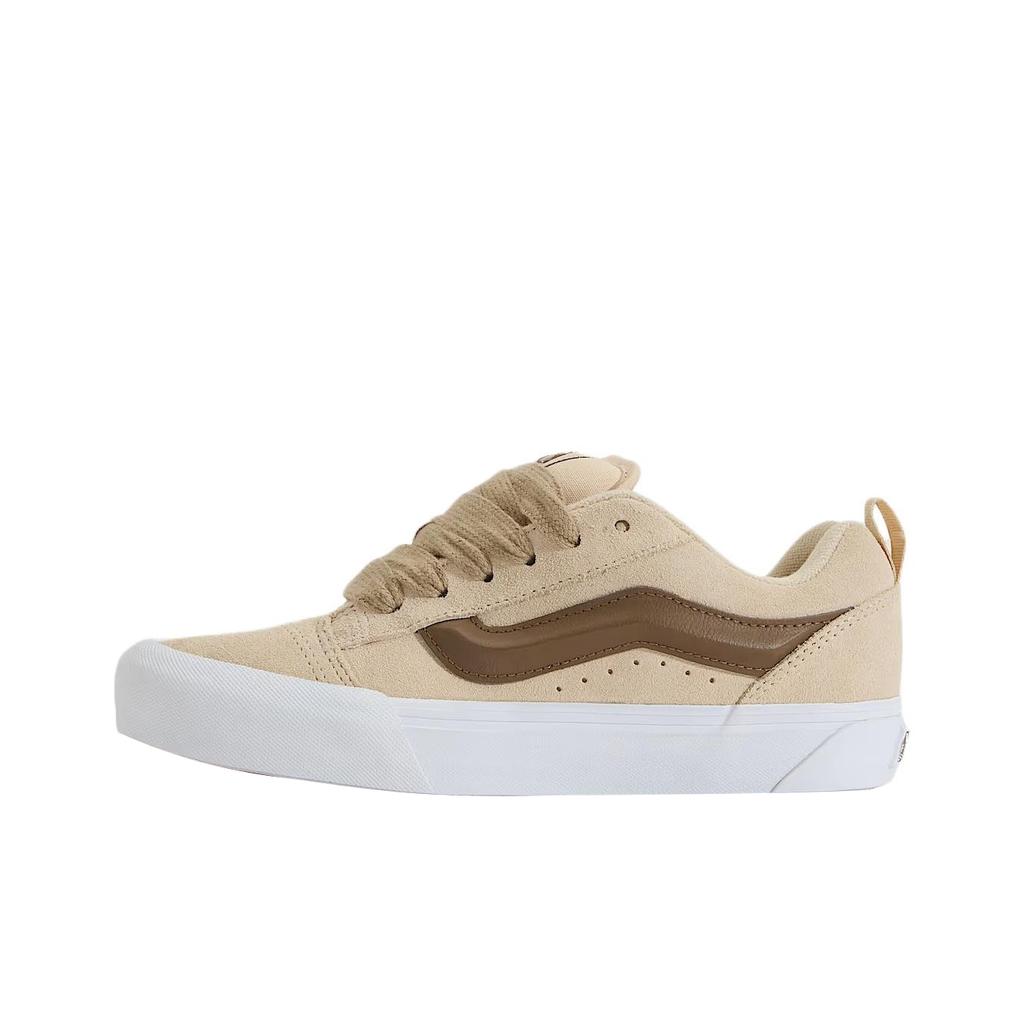 Vans Knu Skool Classic Trend Retro Low Top Skate Shoes Unisex Sneakers Beige Brown VN000D6ZCHW