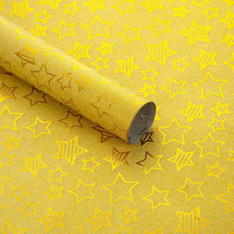 Five-Pointed Star Color Gift Wrapping Paper Valentine'S Day Anniversary Birthday Gift Wrapping Paper Waterproof Book Paper