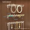 Wall-Mounted Jewelry Rack: Mirror Cabinet Door with Necklace, Bracelet, and Earring Hooks