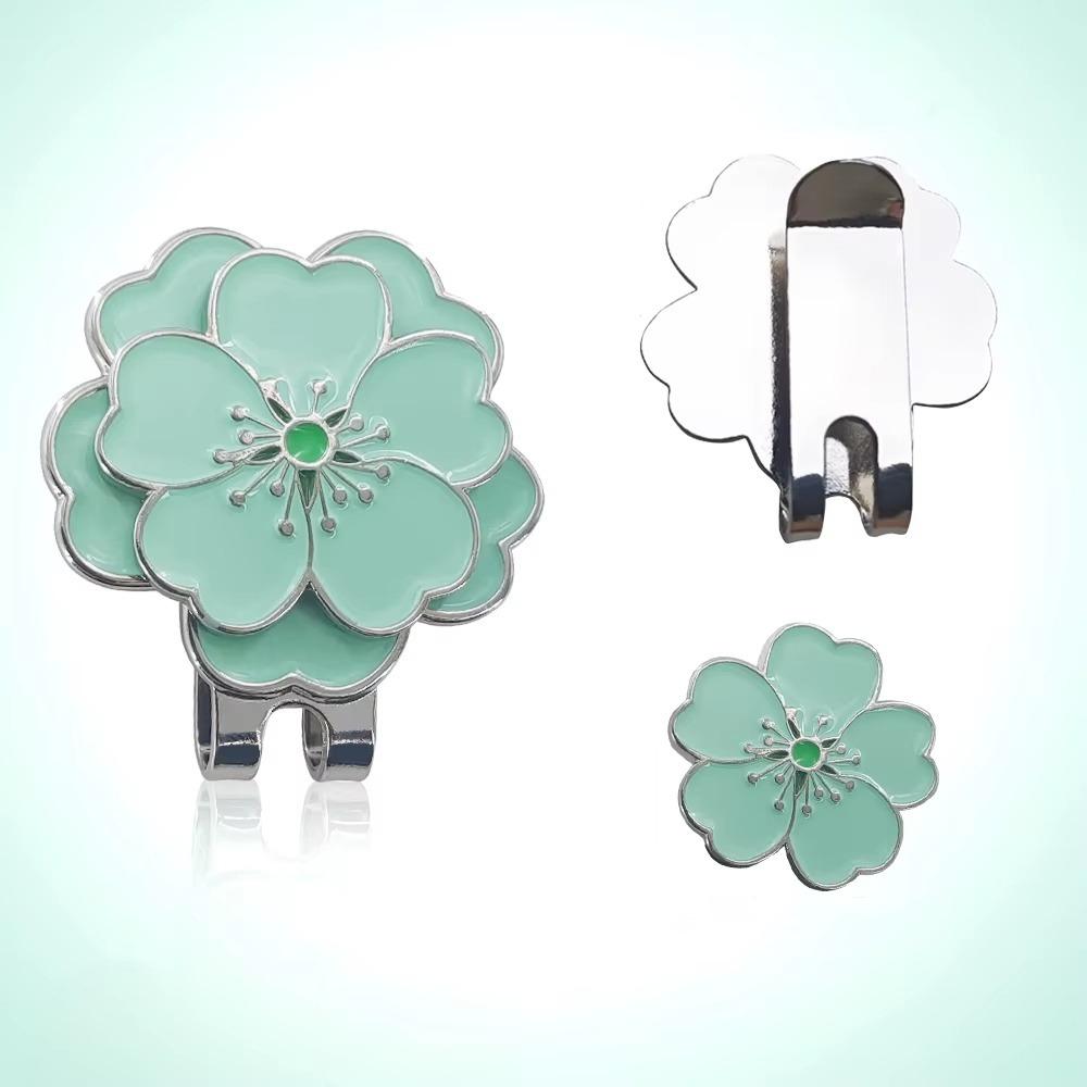 Flower Shaped Golf Cap Clip Magnetic Golf Hat Marker Outdoor Sports Golf Ball Mark  Jewelry Gift