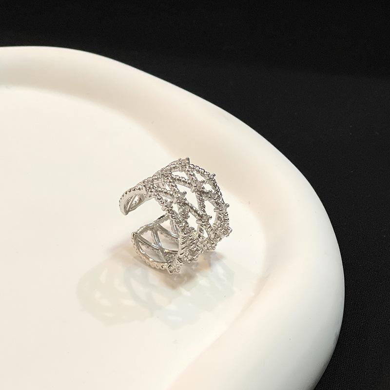 Opening Adjustable Hollow Ring Women'S Fashion Personality Exaggerated Index Finger Ring Niche Design Ring