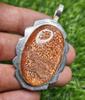 Natural Sunstone Pendant 925 sterling silver pendant gemstone pendant oval shape pendant gift for her