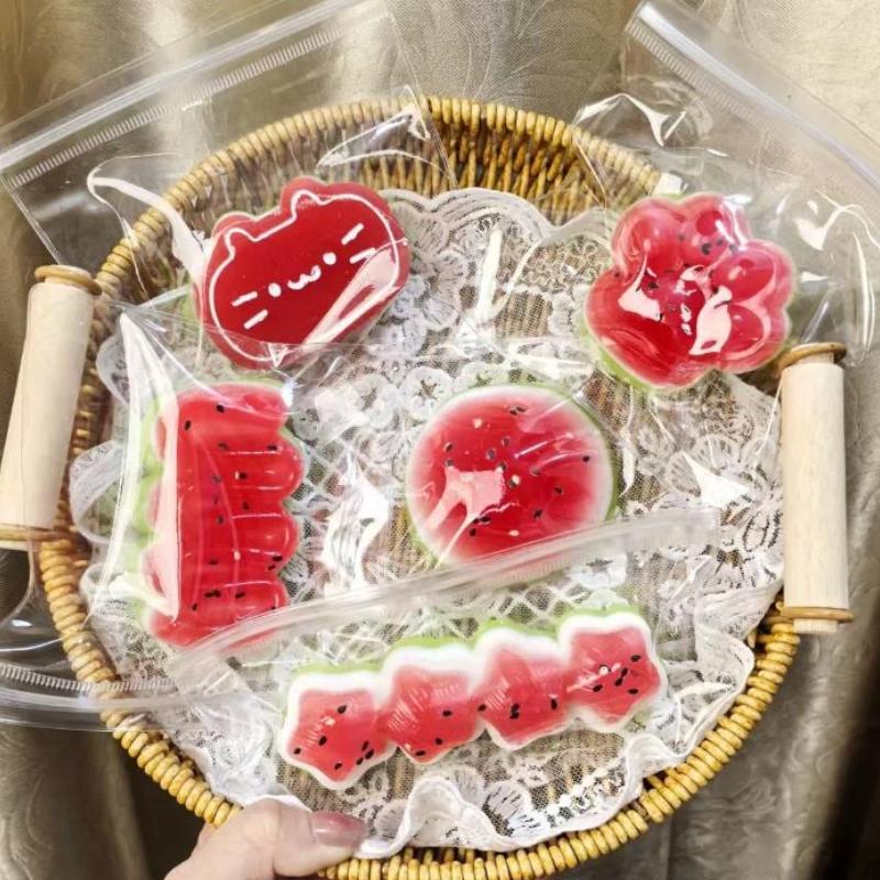 Watermelon Shaped Soft Fidget Toys Cute Cartoon Designs Perfect For Stress Relief Kids Birthday Party Favors Daily Play