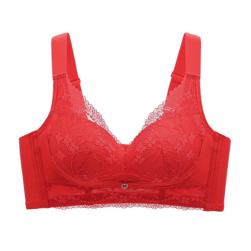 Palm Cup Bra Women's Gathering Sexy Lace Bra Women's Anti Sagging Bra Women's Underwear