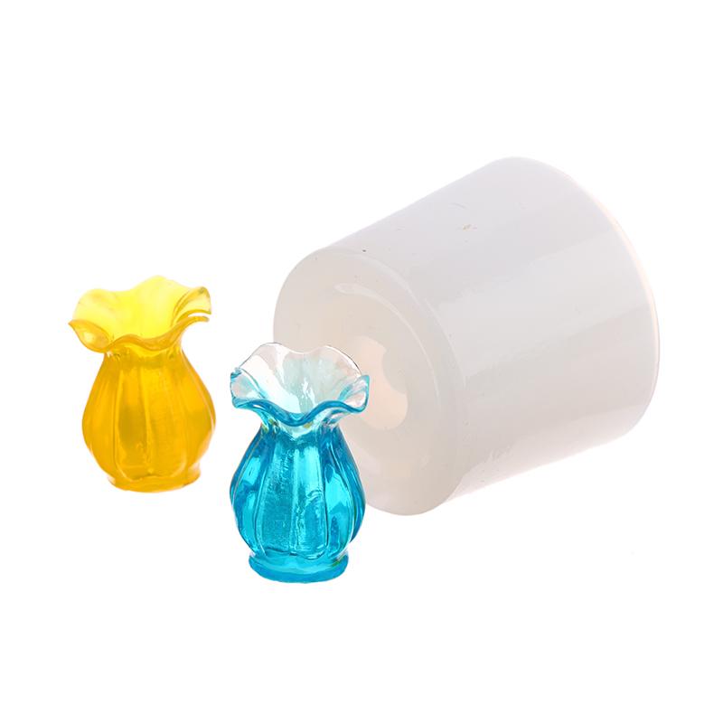 Mini Mold 1:12 Dollhouse Miniature Vase Flower Arrangement Diy Silicone Mold Doll House Home Decor(Only Mold)