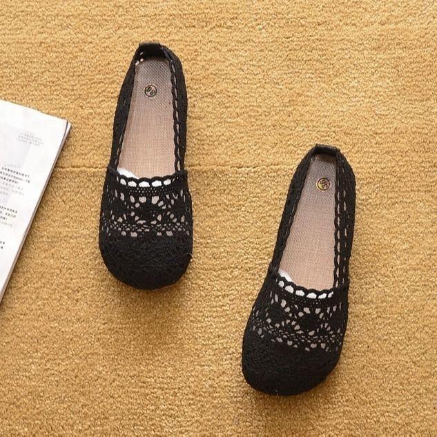 

Модная Удобная и Элегантная Летняя Плоская Сетчатая Дышащая Обувь для Женщин Дешевая Распродажа Мода 2025 Повседневная Полая Обувь Слипоны для Женщин 40