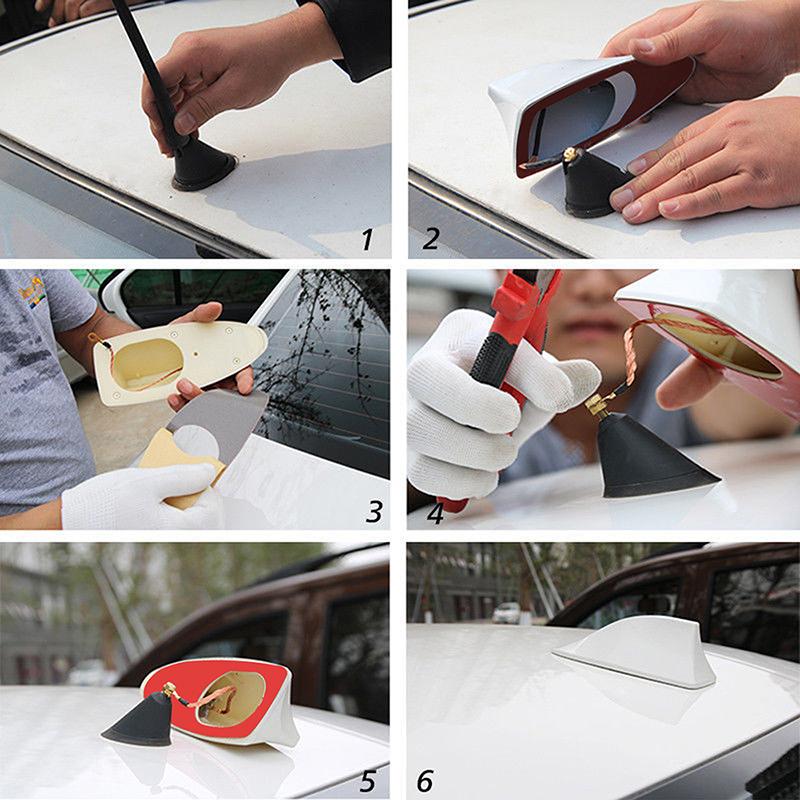 Universal Car Roof Shark Fin Antenna Styling Fit For BMW/VW/Kia/Nissan/Opel/Toyota Auto FM Radio Signal Enhance Aerials Parts