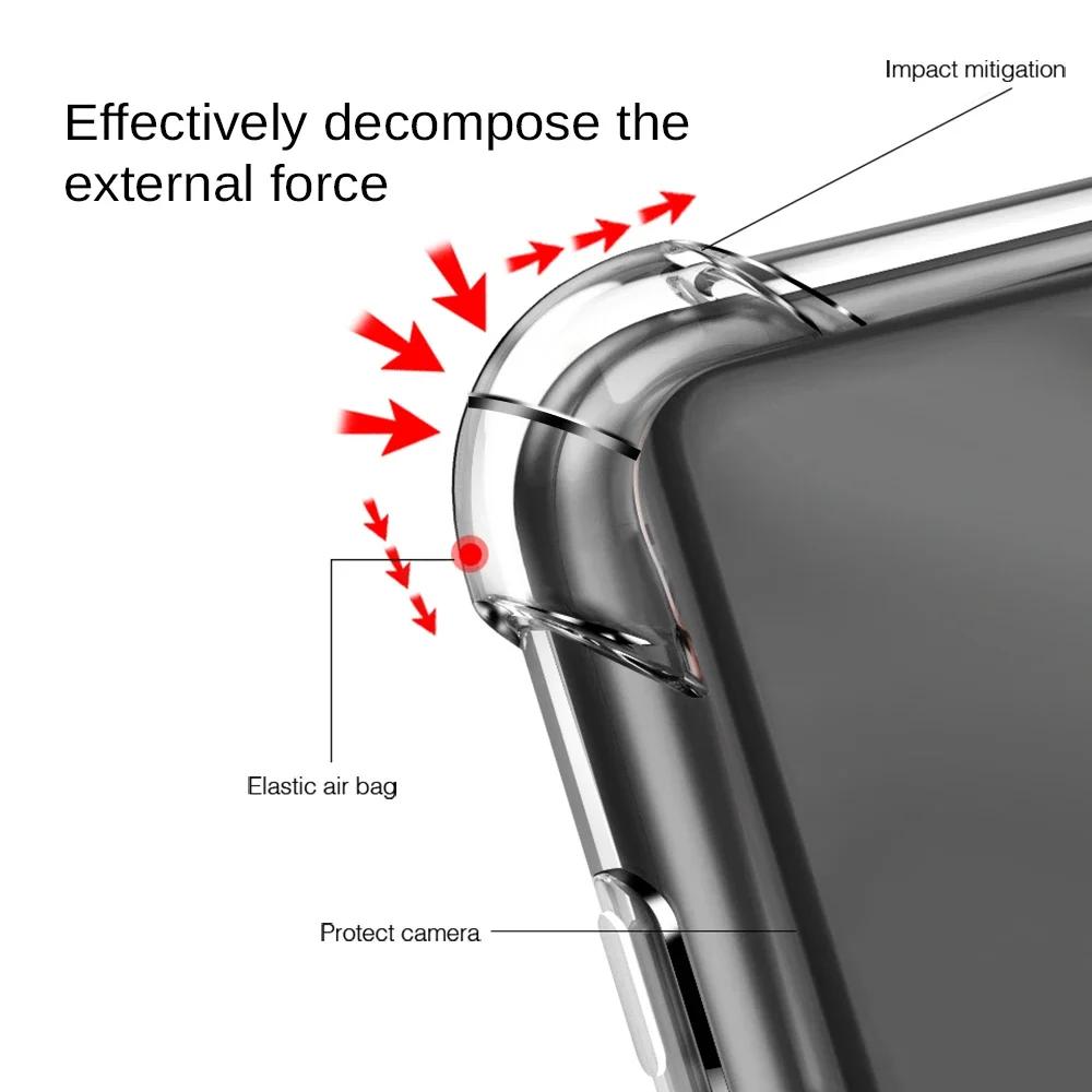 Four Corners Shockproof TPU Transparent Case for ZTE Nubia Z60S Pro Protective Cover Bumper Coque Fundas