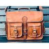 Vintage New Satchel Brown Men's Crossbody Bag Leather Messenger Shoulder
